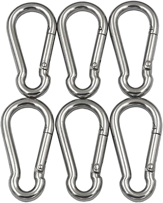 DGOL AISI 316 Stainless Steel Outdoor Spring Hook Snap Carabiner Clips Please Choose Size