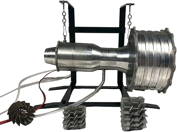 Mini Turbofan Engine Model, Aircraft Engine, Removable, Maintenance Jet Engine with LPG Combustion, Turbofan Engine Model Kit, Aircraft Engine Model Gift