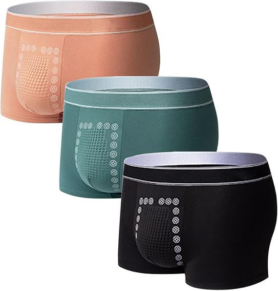 Mens Boxer Briefs Sexy Fashion Cool Moisture-Wicking Underwear Breathable Stretch Lightweight Athletic Boxers 3-Pack