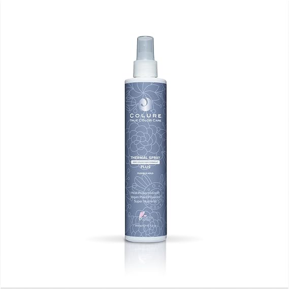 COLURE Thermal Spray Plus 10 oz - Aerosol Free Heat Protectant and Volumizing Setting Spray for Lift and Flexible Hold