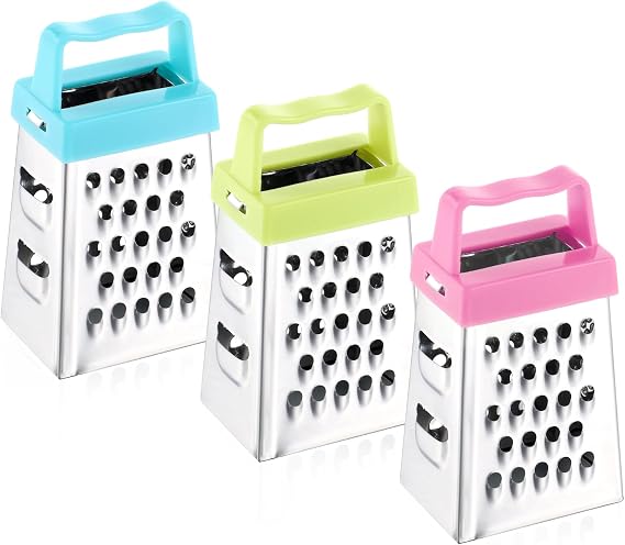 3Pcs Mini Graters, Small Cheese Grater Stainless Steel Box Grater