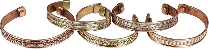 Unisex Copper Pain Relief Bangle Magnetic Therapy Powerful Adjustable Bracelet Assorted Design