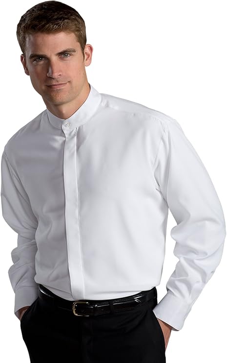 Edwards Banded Collar Batiste Shirt - 1392