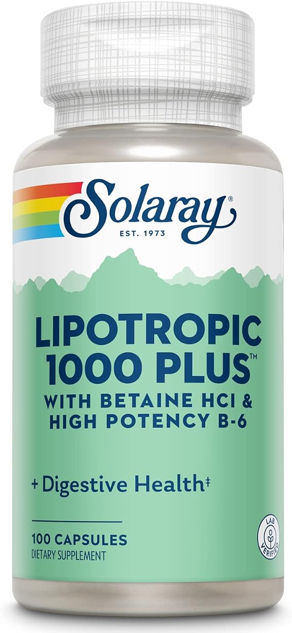 SOLARAY Lipotropic 1000 Plus Vitamin Capsules 100 Count