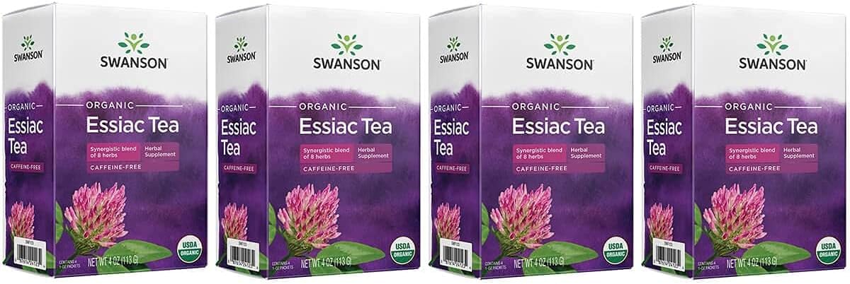Swanson Organic Essiac Tea - Caffeine-Free 4 Pkts 4 Pack