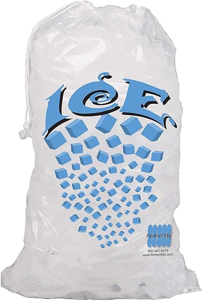 Concession Essentials Icebags 100ct 10lb Ice Bags with Drawstring.Drawstring Closure Durable Ice Bags