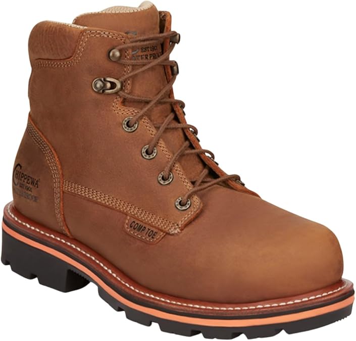 Chippewa Men's Thunderstruck Blonde 6" Lace-Up Waterproof Work Boot - TH1011 9.5 D(M) US