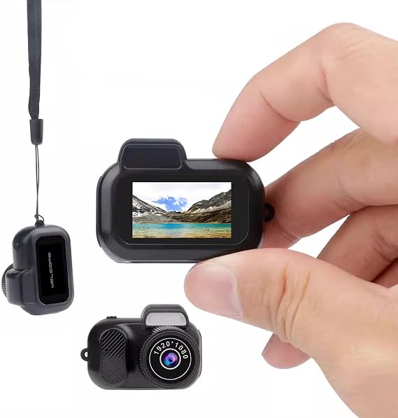 Mini Keychain Camera, 1080P Mini Video Recorder, with 0.96 inch Screen, Photography Gifts, Tiny Miniature Camera Keychain, for Kids, Students