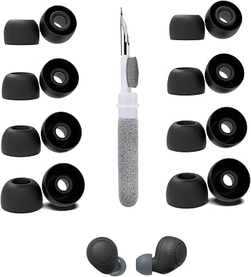 [8 Pairs] Replacement Ear Tips for Sony WF-C700N, with 3 in 1 Cleaner Kit, Silicone Ear Tips XSSML