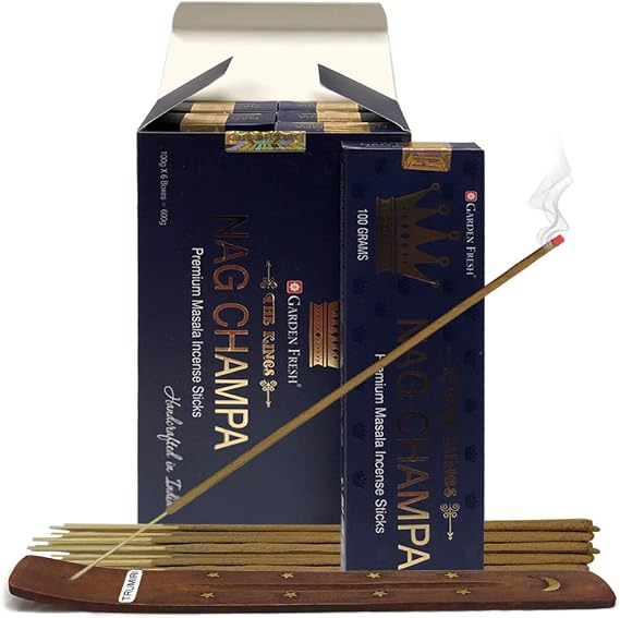 Nag Champa Incense Sticks 100G and Incense Stick Holder Bundle Insence Insense Insienso