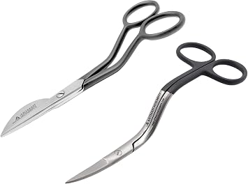 Bent Handle Curved Embroidery Scissors 6 Inch & Applique Pelican Duckbill Blade Scissors 6 Inch for Embroidery, Fabric, Arts & Craft by Artman Instruments