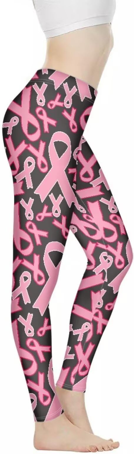 Mandala Women's Yoga Leggings, Stripe Tie Dye High Waisted Yoga Pants, Crystal Rose Tummy Control Workout Leggings