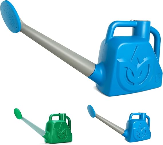 FLOWER 1.5 Gallon Blue Watering Can Outdoor Garden Watering Can