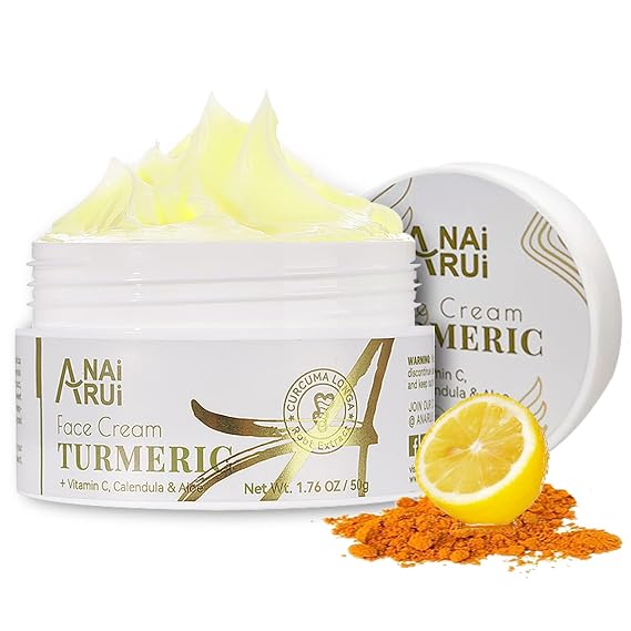 ANAI RUI Turmeric Face Cream with Vitamin C, 1.76 OZ