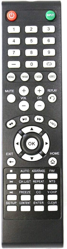 Replacement Remote Control fit for Element Full HD Digital LED TV ELEFT406 ELEFT466 ELEFT502