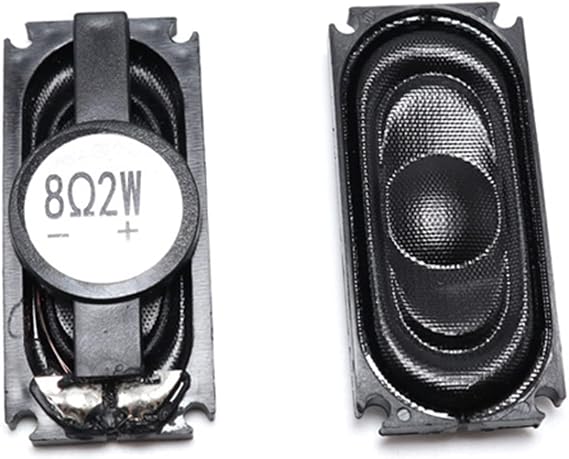 2pcs/set Notebook 1635 Rectangle Speaker 8Ω 2W Black 2.2kHz Frequency Response