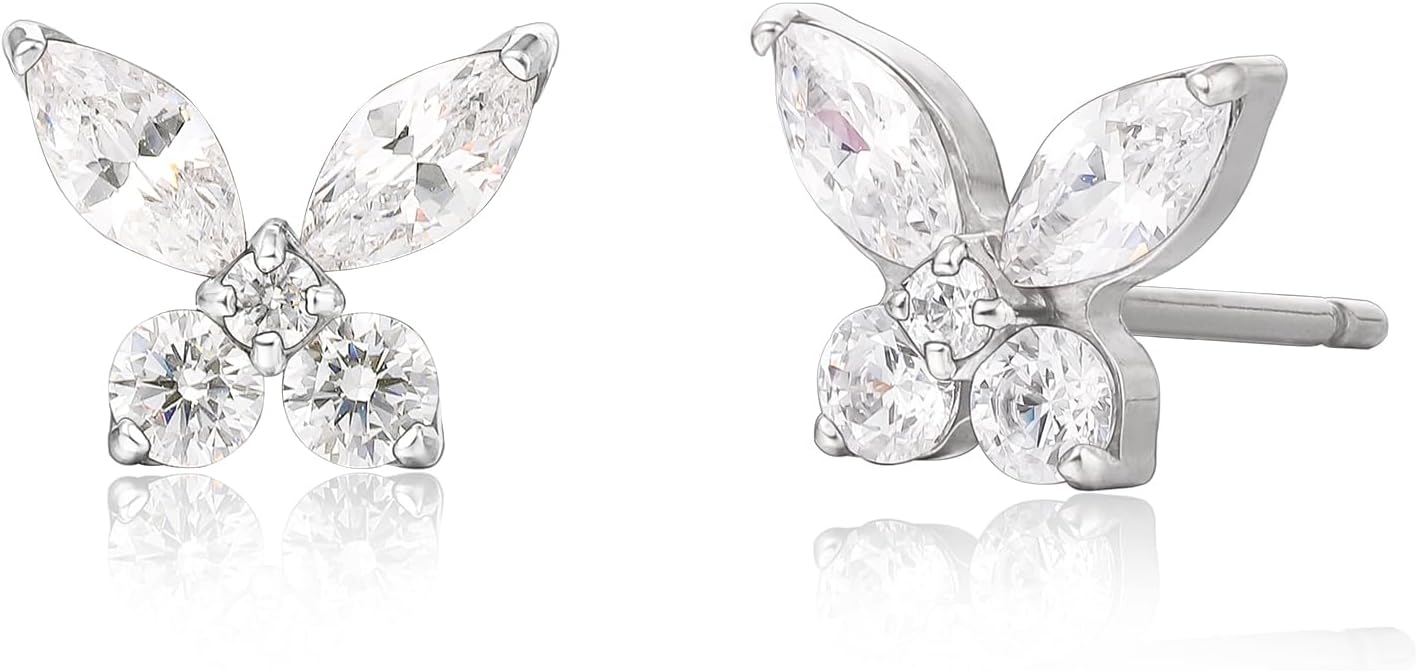 limerencia F136 Pure Titanium Hypoallergenic Earrings Dainty Butterfly