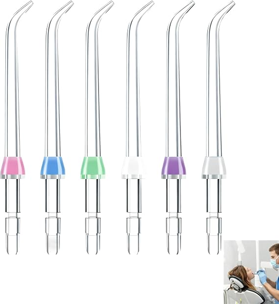 6 Pcs Replacement Classic Jet Tips for Waterpik, Oral Irrigator Tips Refill Heads Water Flosser Dental Flosser Systems for Deep Cleaning Between Teeth and Below Gumline – Oral Hygiene Accessories