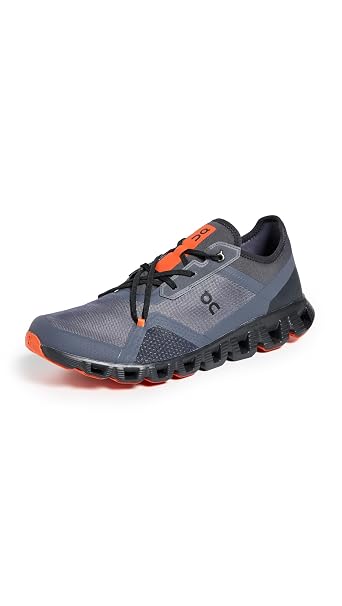 On Men's Cloud X 3 AD Sneakers, Eclipse | Flame, Black, Orange, 7 Medium US | Cross-Training Shoes