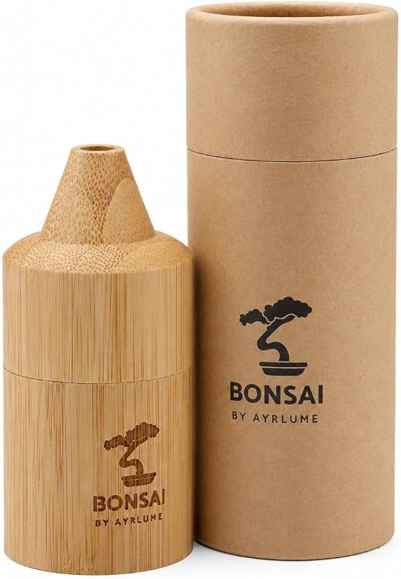 Bonsai Bamboo Personal Air Filter - Eco Sploof 4 Stage Sploof Filter - Odor and Smoke Eliminator - By Ayrlume - Travel, Home, and Car