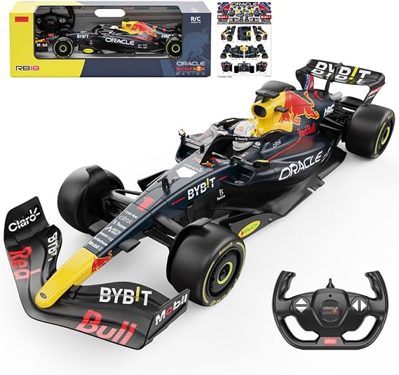 1/12 RC Car for RedBull F1, Collectable Race Car Model with Stickers, Blue