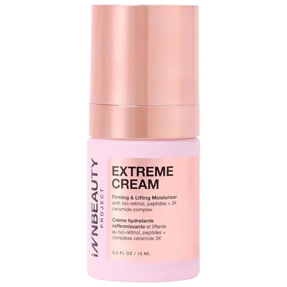 INNBEAUTY Project Extreme Cream Travel Moisturizer, 0.5 oz | Firming moisturizer with peptides in travel friendly size