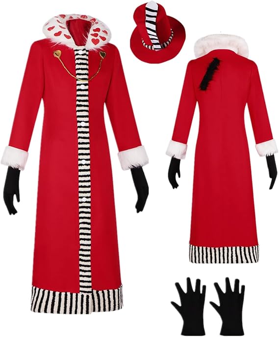 Anime Cosplay Red Long Coat Hat Men's Costume Outfit Halloween