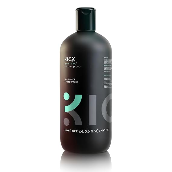 Kick Mens Shampoo - Peppermint & Tea Tree | Anti-Dandruff, Oily Hair