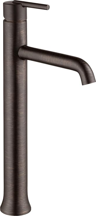 Delta Trinsic Vessel Sink Oil Rubbed Bronze Bathroom Faucet 1 Hole, Single Hole Bathroom Sink Faucet for Vanity, Venetian Bronze 759-RB-DST