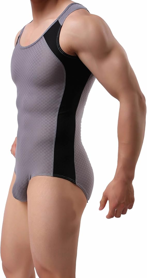 BRAVE PERSON Men's Figure-Shape Bodysuits Elastic Workout Clothes Swimwear, Fitness, Cycling 2241