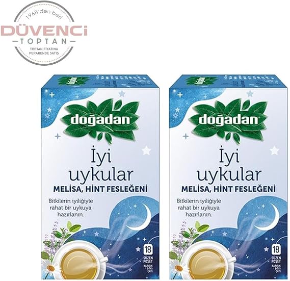 Dogadan İyi Uykular Çayı Melisa ve Hint Fesleğeni 18'li Paket x 2 adet