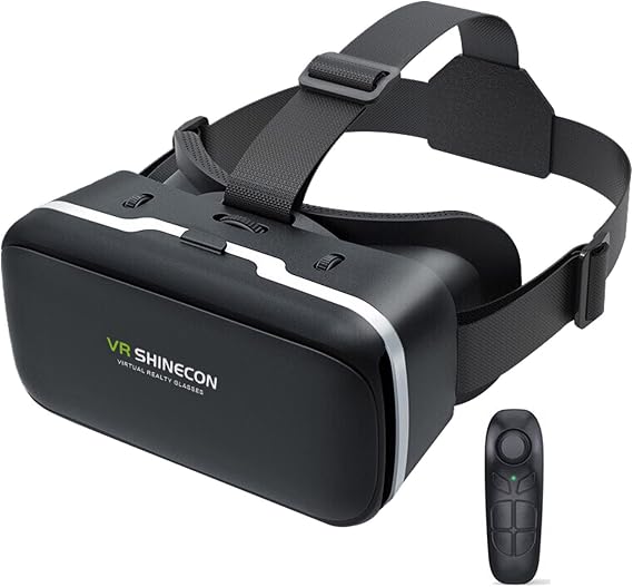 Virtual Reality Headset for Phone with Controller VR Goggles Virtual Reality Glasses VR Glasses with Anti-Blue Eyes Protected HD Lenses for Android Cool Stuff