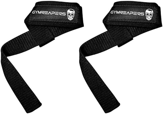 Gymreapers Lifting Wrist Straps for Weightlifting, Bodybuilding, Powerlifting, Strength Training, Deadlifts - Padded Neoprene with 18 inch Cotton