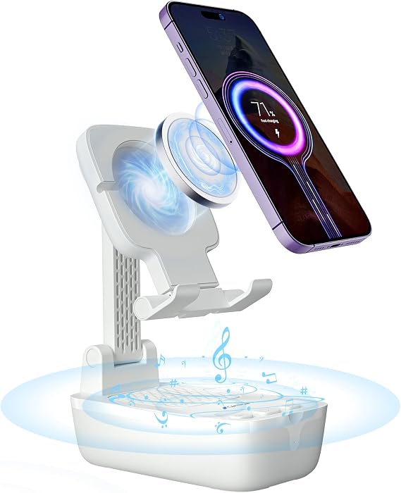 comiso Gifts for Men Women, from Wife,IPX7 Waterproof Cell Phone Stand with Bluetooth Speaker,Anti-Slip Design Shower Phone Speaker with HD Stereo Sound, Compatible for Any Smartphone/Tablet