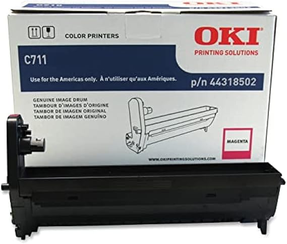 Okidata 44318502 OEM Magenta Imaging Drum Unit, Okidata C711 Series Works with: Okidata C711dn 34-36PPM Color Laser Printer Okidata C711dtn OEM
