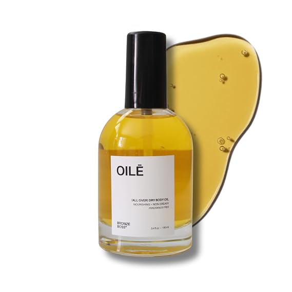 Oile Botanical Dry Body Oil 99% Natural, Lightweight, Non-Greasy, Fast-Absorbing Moisturizer for Dry Skin with Rosewood Verbena Scent, After-Shower Hydration, 3.4 oz Travel Size