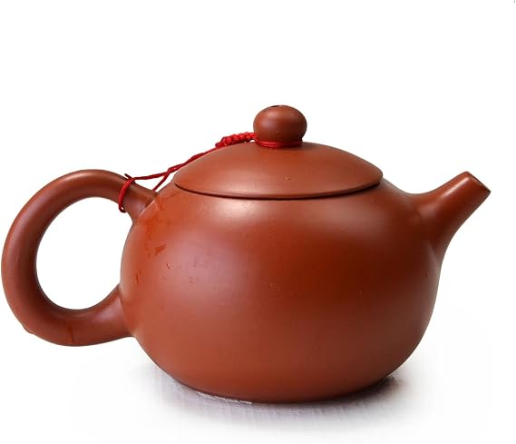 Chinese Gongfu Tea Xishi Teapot, Red Brown, 7oz/210cc Red Clay Pot