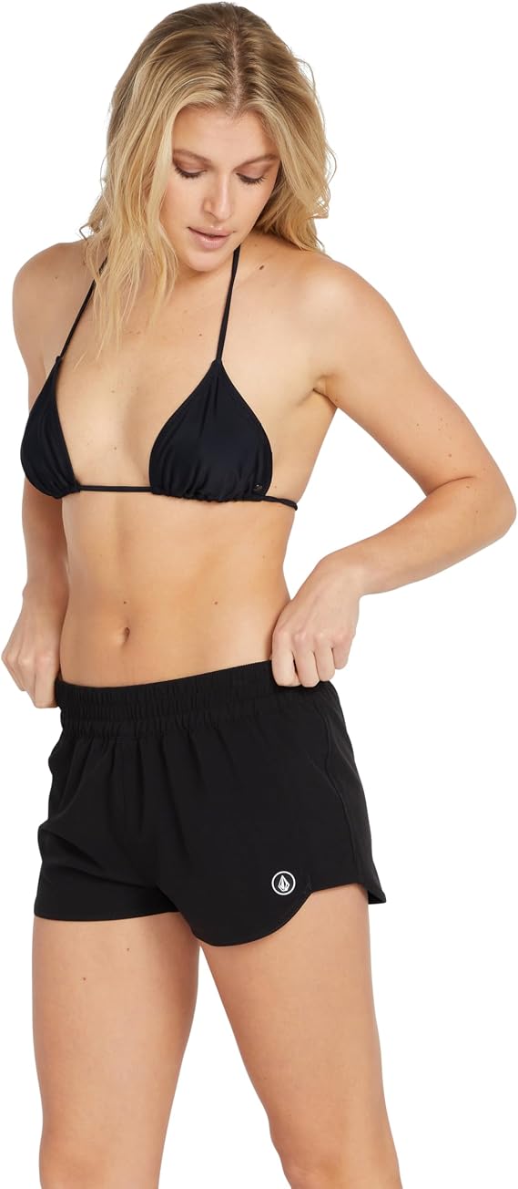 Volcom Women's 2-inch Swim Boardshorts Lightweight 4-Way Stretch Surf Shorts with UPF 50+ and Recycled Fabric