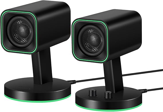 Sanyun SW202 24W 2.0 Computer Speakers, DSP-Enhanced Clear Stereo, 3 Modes