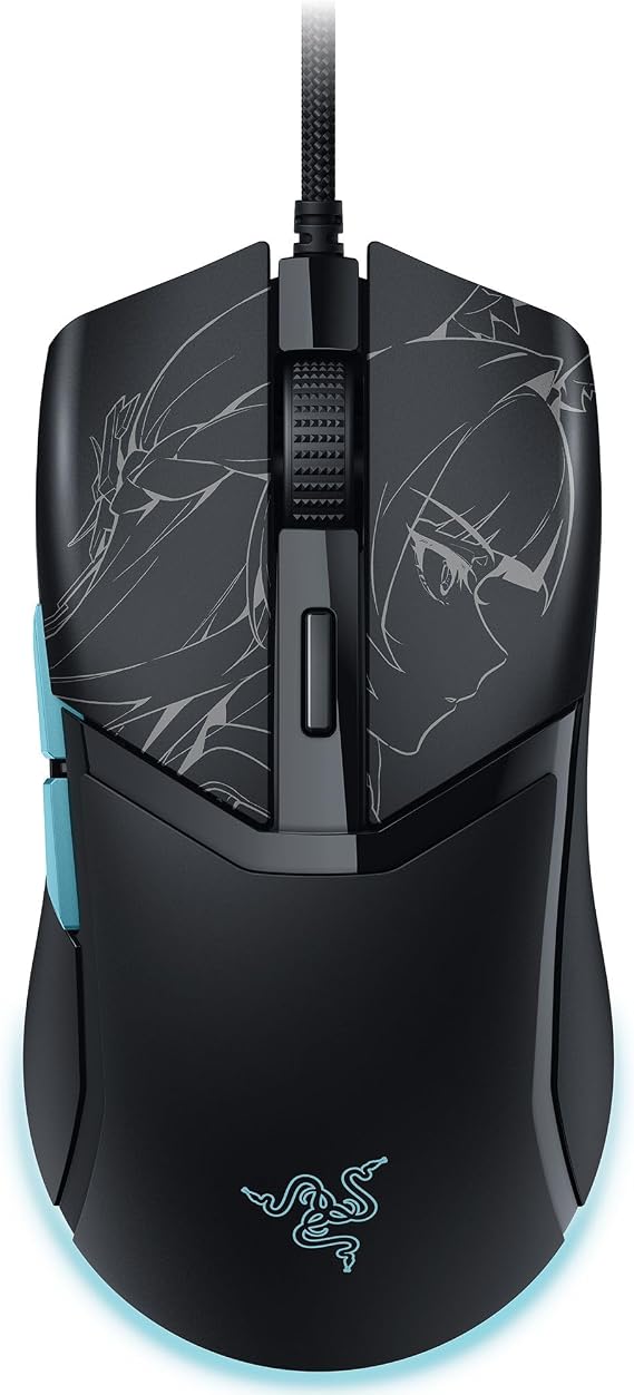 Zenless Zone Zero Gaming Mouse Razer Cobra Zenless Zone Zero Edition, Lightweight 2.0 oz 58 g, Compact, Fits Grip/Pull Hold, Wired, 3rd Generation Optical Mouse Switch, Immersive Underglow Chroma