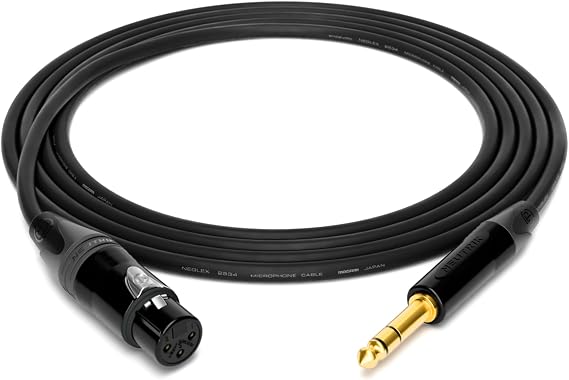 enoaudio Mogami 2534 Quad Studio Reference Cable Balanced | Neutrik XLR female – 6.3mm TRS | HiFi - 0.5 m