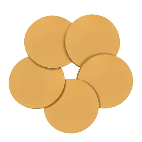 6 Inch No Hole Sanding Discs, 400 Grit Hook & Loop Sandpaper Random Orbital Sand Paper for Metal Woodworking and Automotive, 50pcs