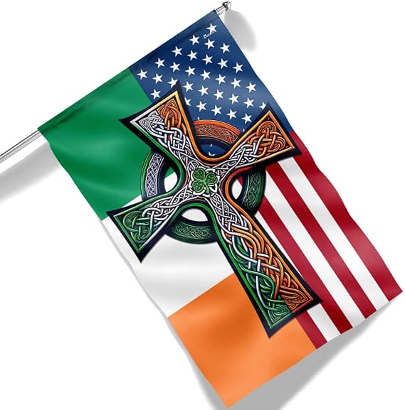 FLAGWIX Irish Celtic Knot Cross Flags for Outside, 3x5 ft Outdoor Flag | Fall Christmas Decorations for Home, Indoor Outdoor Porch Flag, Polyester Double-sided Yard Flags for outside, Fade Resistant