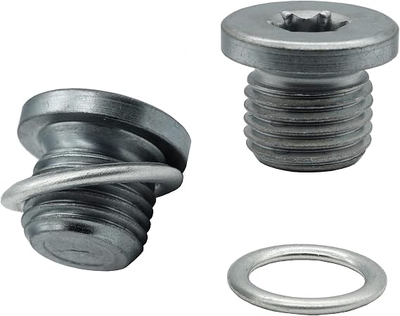 2 PCS Oil Drain Plug M14x1.5 Fit for 06-21 Audi A3 A4 A5 A6 A7 Q3 Q5 Q7 RS3 RS5 RS7 SQ5 TT, 09-11 VW Beetle CC GTI Jetta Passat Tiguan, Replace N91167901, N0160276 with Crush Washer N0138157