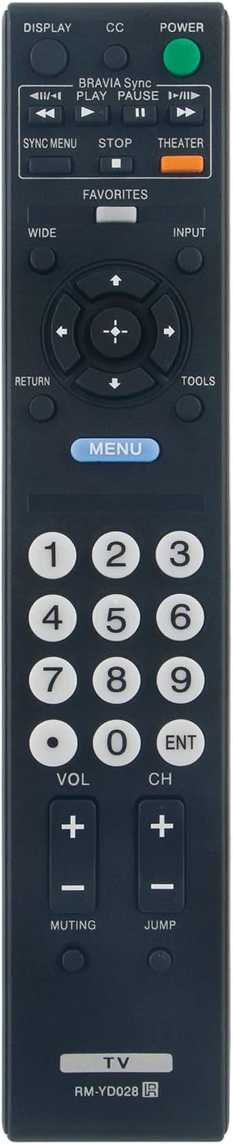 RM-YD028 Replace Remote Control fit for Sony TV KDL-32VL150 KDL-52VL150
