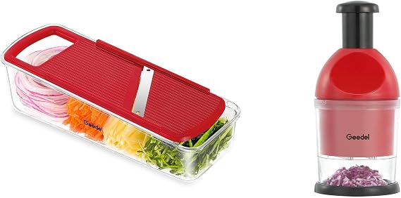Mandoline Slicer and Food Chopper Bundle