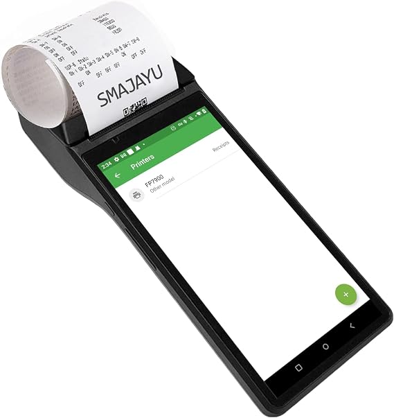 Pos Terminal Receipt Printer Android 10 Handheld Mobile POS with 4G,WiFi,Bluetooth, 58mm Thermal Receipt Printing for Small Business Retail,Built-in Google Play Support Android Software