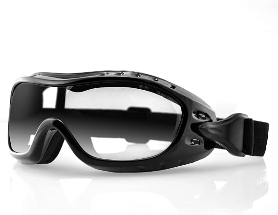 Bobster Night Hawk, Gloss Black Frame, Smoked Clear Lens