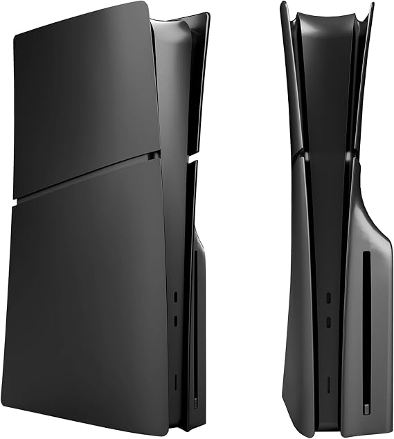 Face Plates for PS5 Slim Disc Edition Wedorat Premium ABS Replacement Plates for PS5 Slim FacePlates Anti-Scratch Dustproof Protective Shell Cover for PlayStation 5 Slim Accessories Black
