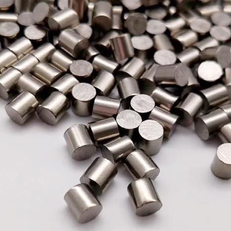 100 Grams 99.995% Pure Titanium Metal Particles, Cylinders, Grains, High Purity Ti Pellets, Size: 3mm x 3mm, for Vacuum Coating Evaporation Sputtering Target Source Material or Lab Scientific Research